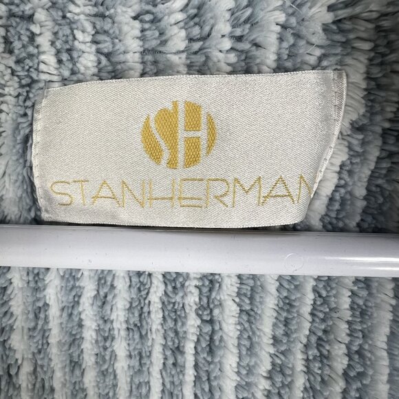 Vintage StanHerman Chenille Long Bathrobe L/XL Shawl Collar Loungewear USA Made - Picture 10 of 12